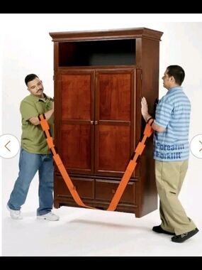 Adjustable Orange Furniture Carrying Strap - Heavy-Duty Moving Aid New